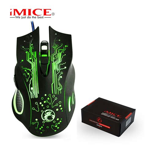 Imice Wired Silent Gaming Mouse 6 Button Ergonomic X9