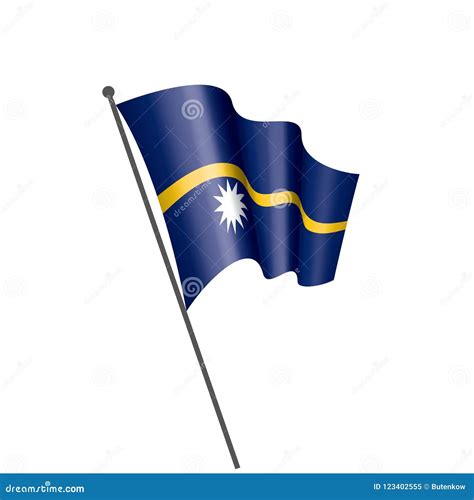 Nauru Flag Vector Illustration On A White Background Stock Vector