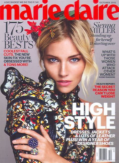 Marie Claire October 2015 Sienna Miller Standing Up For Hersel