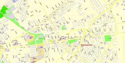 Pdf Map Camden And Neighborhoods New Jersey Vector City