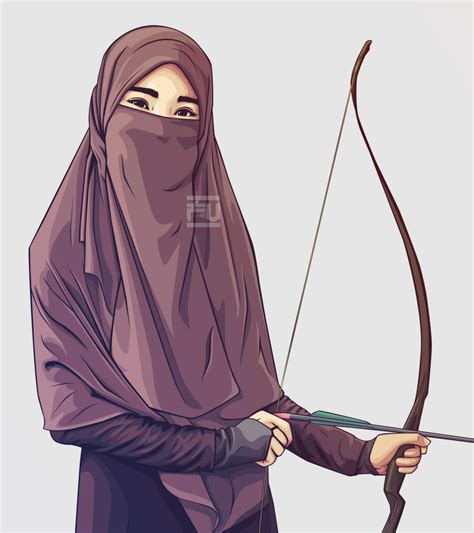 Terbaru 25 Gambar Kartun Muslimah Memanah