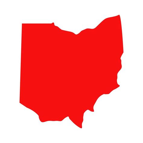 Ohio Map On White Background 4143662 Vector Art At Vecteezy