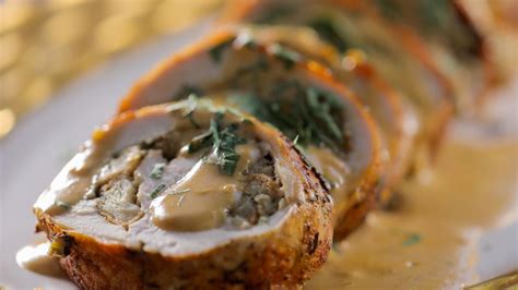 Rolled Stuffed Turkey Breast With Quick Stuffing And Gravy Recipe Jet