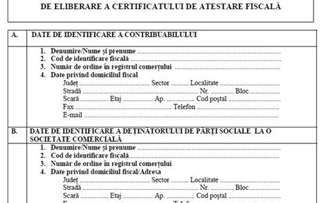 Cum se eliberează certificatul de atestare fiscală - Ziar independent