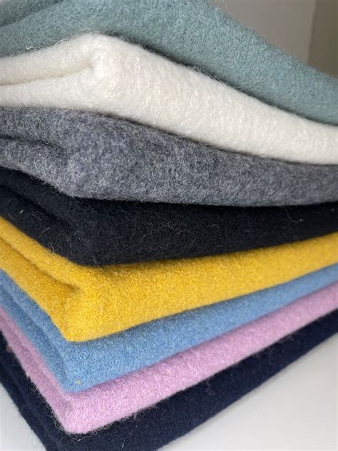 100 Boiled Wool Fabric By Half Yard Etsy