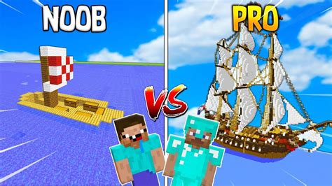 Minecraft Noob Vs Pro Barco Pirata En Minecraft Youtube
