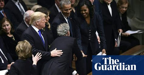 Trumps Obamas And Clintons Attend Funeral Of George Hw Bush In Pictures Us News The Guardian