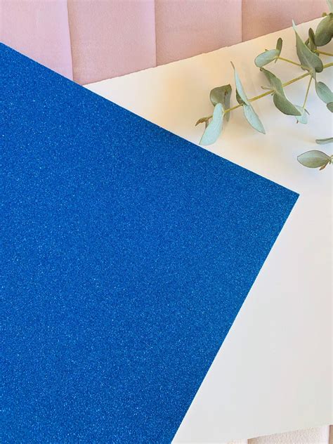 Pkg 10 12 X 12 Blue Glitter Card Stockblue Paperblue Etsy