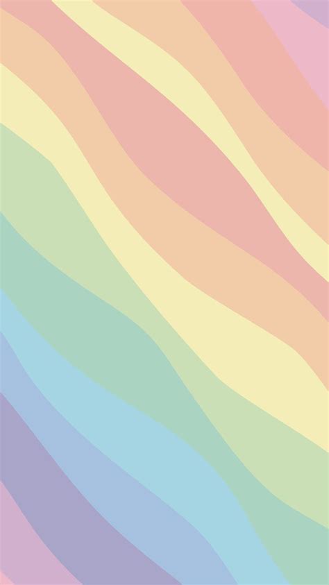 Phone Wallpaper Rainbow Pastel Wave Fondos De Pantalla De Iphone