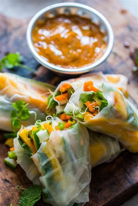 Heat the oil in a small saucepan and then saute the onion until soft. Mango Bell Pepper Rice Paper Rolls + Mango Cilantro ...