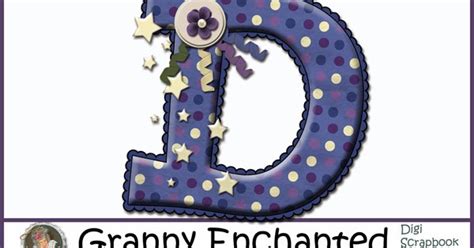 Granny Enchanteds Blog Free 111 Moonlight Digital Scrapbook Letter D