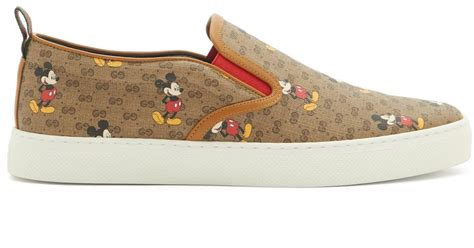 Gucci X Disney Mickey Mouse Print Gg Canvas Trainers In Black For Men