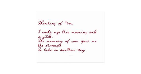 Thinking Of You Poem Postcard