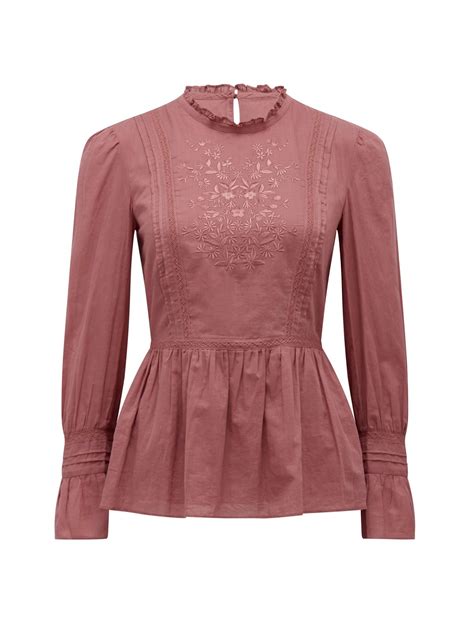 Mila Victorian Fit And Flare Blouse Musk Rose Womens Fashion Forever