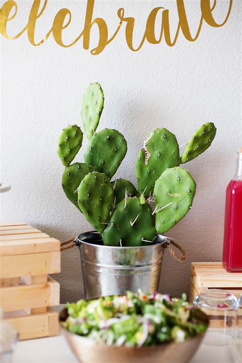 This makes it easy to bring them in. Simple Cactus Themed Baby Shower