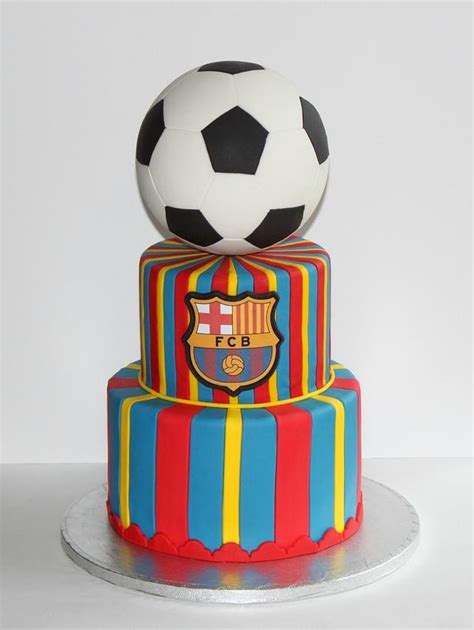 Messi Fc Barca Soccer Ball Cake Decorated Cake By Bonn Cakesdecor
