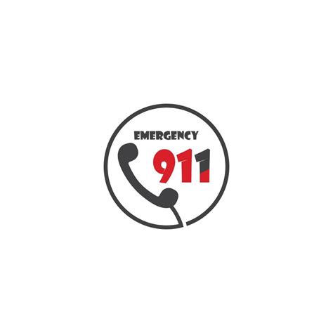 Emergency Call Icon Template With 911 6126306 Vector Art At Vecteezy