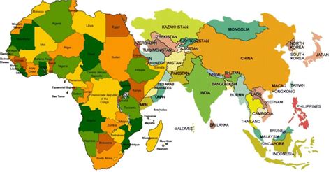 Comparing Africa And Asia Examining The Difference In Size Mrcsl