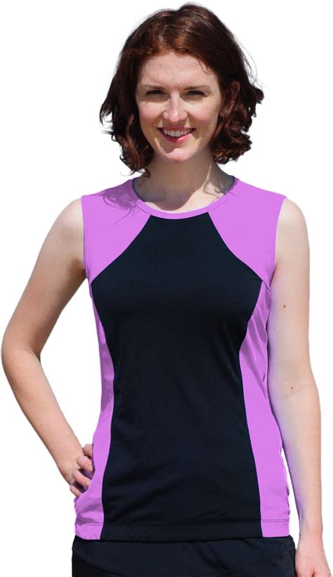 Hydrochic Womens Modest Swim Tank Top Sleeveless Swim Suit Shirt
