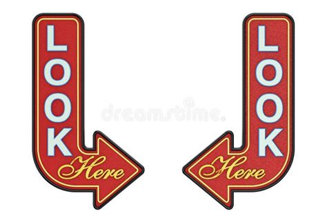 Vintage Rusty Metal Order Here Arrow Sign 3d Rendering Stock