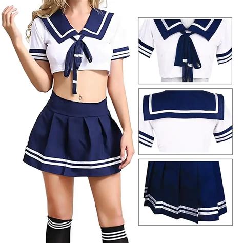 Sexy Schoolgirl Outfit Lingerie Uniform Temptation Sailor Suit Student