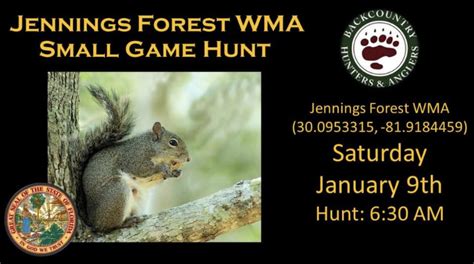 Jennings Forest Wma Small Game Hunt Backcountry Hunters And Anglers