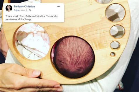 Viral Image Of Babys Head Next To A Wooden Chart Representing A