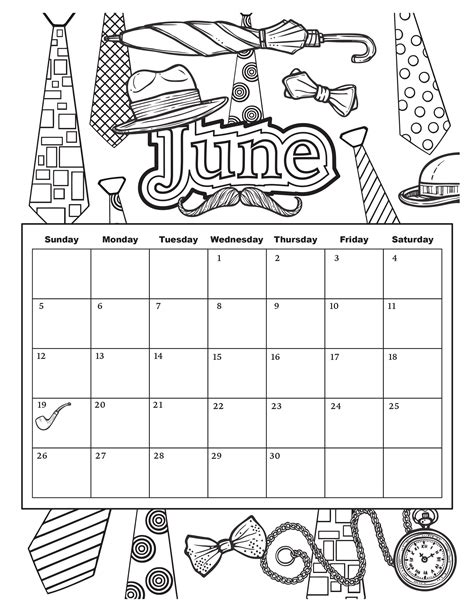 Coloring Calendar Summer Coloring Pages Printable Coloring Pages