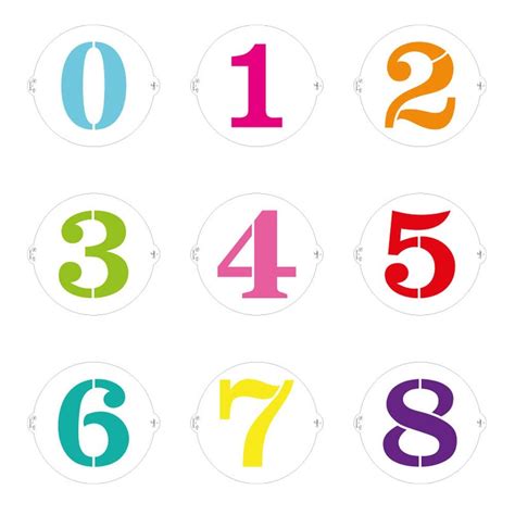 Numbers Stencils 25cm By Cake Craft Company