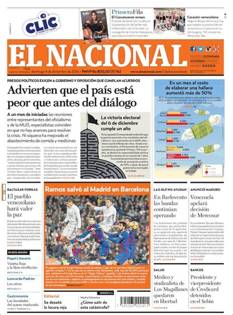 Portadas De Los Diarios Nacionales Y Regionales De Este Domingo Notitotal