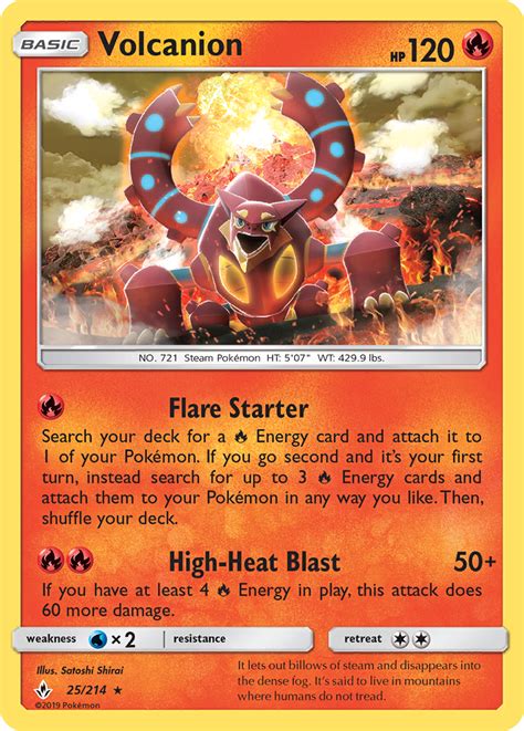 Volcanion 25 Unbroken Bonds 2019 Pokemon Card