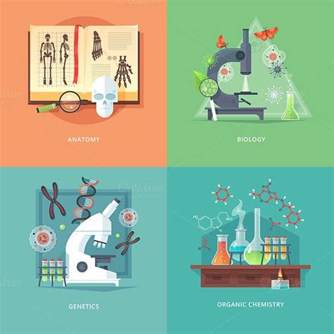 Education And Science Banners Science Illustration Science Drawing