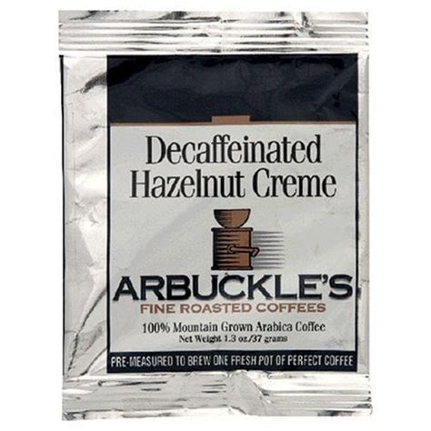 Arbuckles Coffee Decaffeinated Hazelnut Creme 1 3 Oz Case Of 10