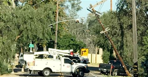 Truck Hits Utility Pole Causes Power Outage Ramona Sentinel