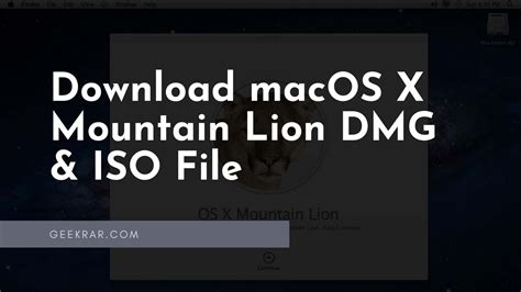 Download Macos X Mountain Lion Dmg And Iso File Geekrar