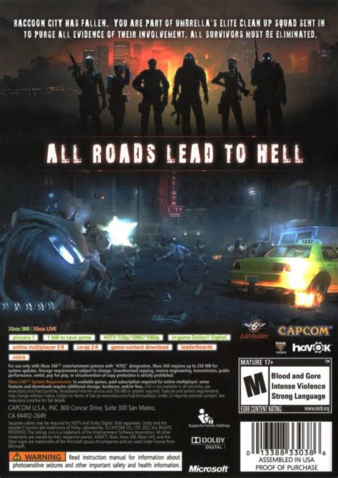 Resident Evil Operation Raccoon City Nemesis Mode Box Shot For Xbox