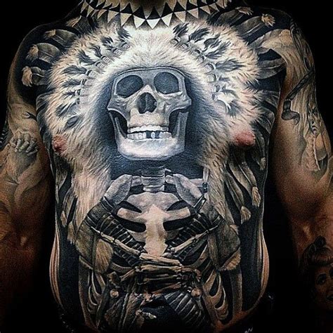 Maybe you would like to learn more about one of these? Skeleton Indian Full Stomach Tattoos For Men | cool ...