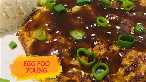 This egg foo young recipe is a delicious light airy chinese omelette filled with red pepper, celery, mushrooms, onions, bean sprouts, scallions and chicken smothered in a flavorful tangy gravy that will leave you licking your plate. EGG FOO YOUNG / CHINESE EGG OMELETTE - YouTube | Egg foo ...