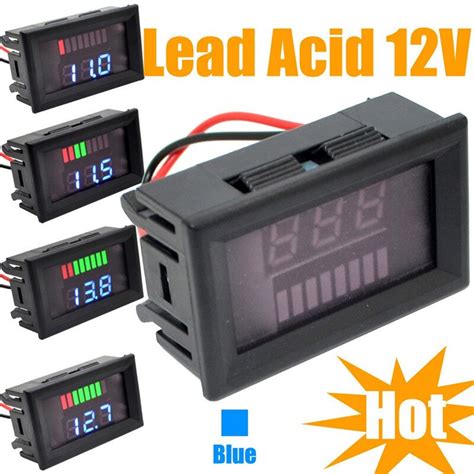 Led Indicator V Lead Acid Battery Capacity Tester Voltmeter Reverse