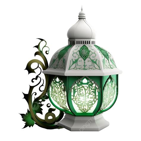 Ramadan Kareem Green With Golden Islamic Lamp رمضان کریم سبز سنہری