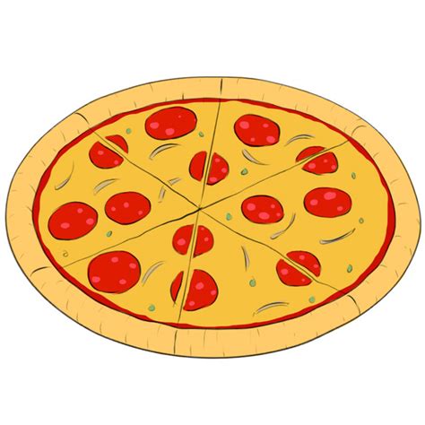 How To Draw A Pizza Easy Drawing Art