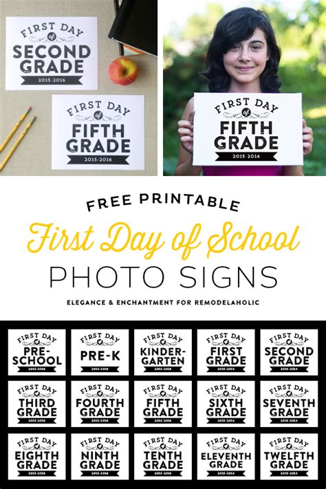 Free Printable Signs Sized 8 X 10 For The First Day Of School— From