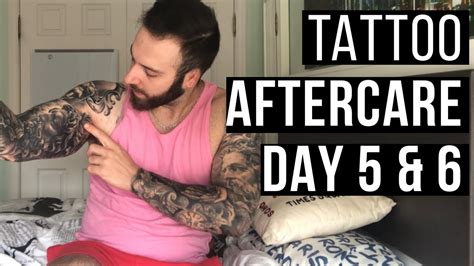 How To Treat A New Tattoo Healing Processaftercare Day 5 And 6