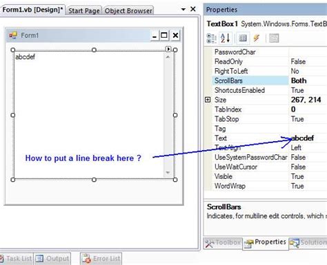 Net How To Add A Line Break In A Multi Line Textbox In Visual Studio