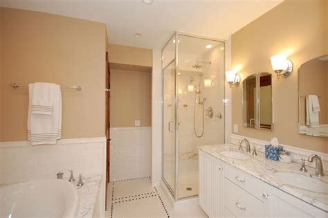 In a small bathroom, you need pieces that pull double duty, humphrey says. Design Ideas Small Bathroom with Separate Tub and Shower ...