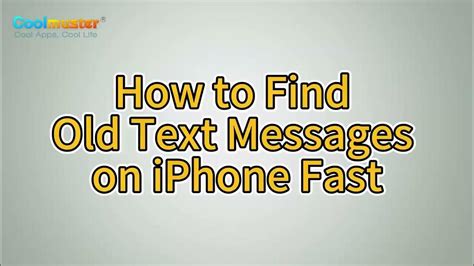How To Find Old Text Messages On Iphone Easily Youtube