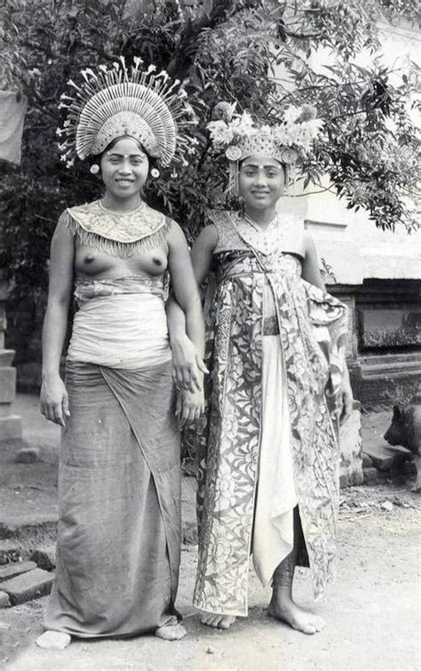 Reprinted Old Postcard Photograph Of Two Girls Ftrom Bali Etsy