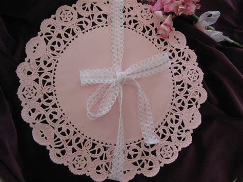 10 Inch Light Pink Paper Lace Doilies Round Delicate 10 Pcs Cards
