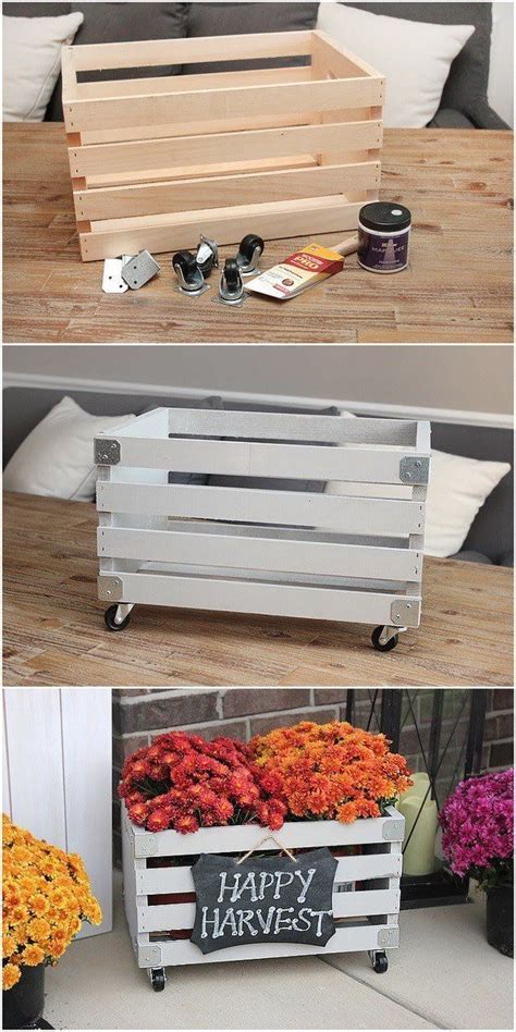 Diy Crate Planter Get Some Vintage Wooden Crates And Create A Front