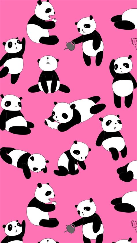 Kawaii Panda Wallpaper Wallpapersafari Riset